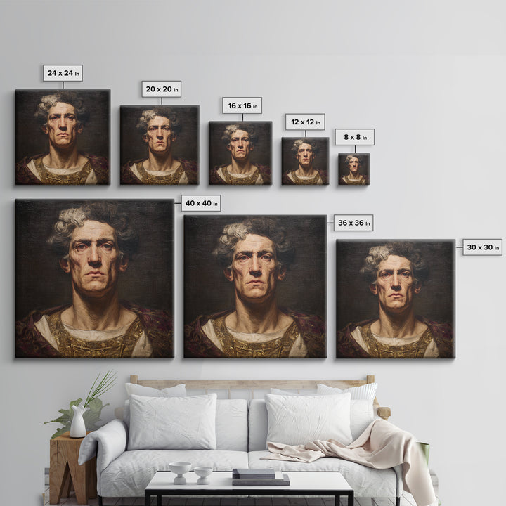 Classical Portrait with Dignified Lighting Canvas Print, Traditional Art, Fine Art Print, Living Room Decor, Classic, TRA-1x1-80