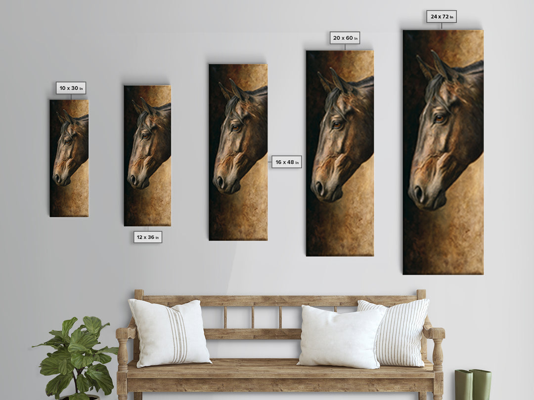Realistic Horse Portrait Canvas Print, Traditional Art, Art Commissions, Living Room Decor, Fine Art, Classic, Pokemon Poster, TRA-1x3-39