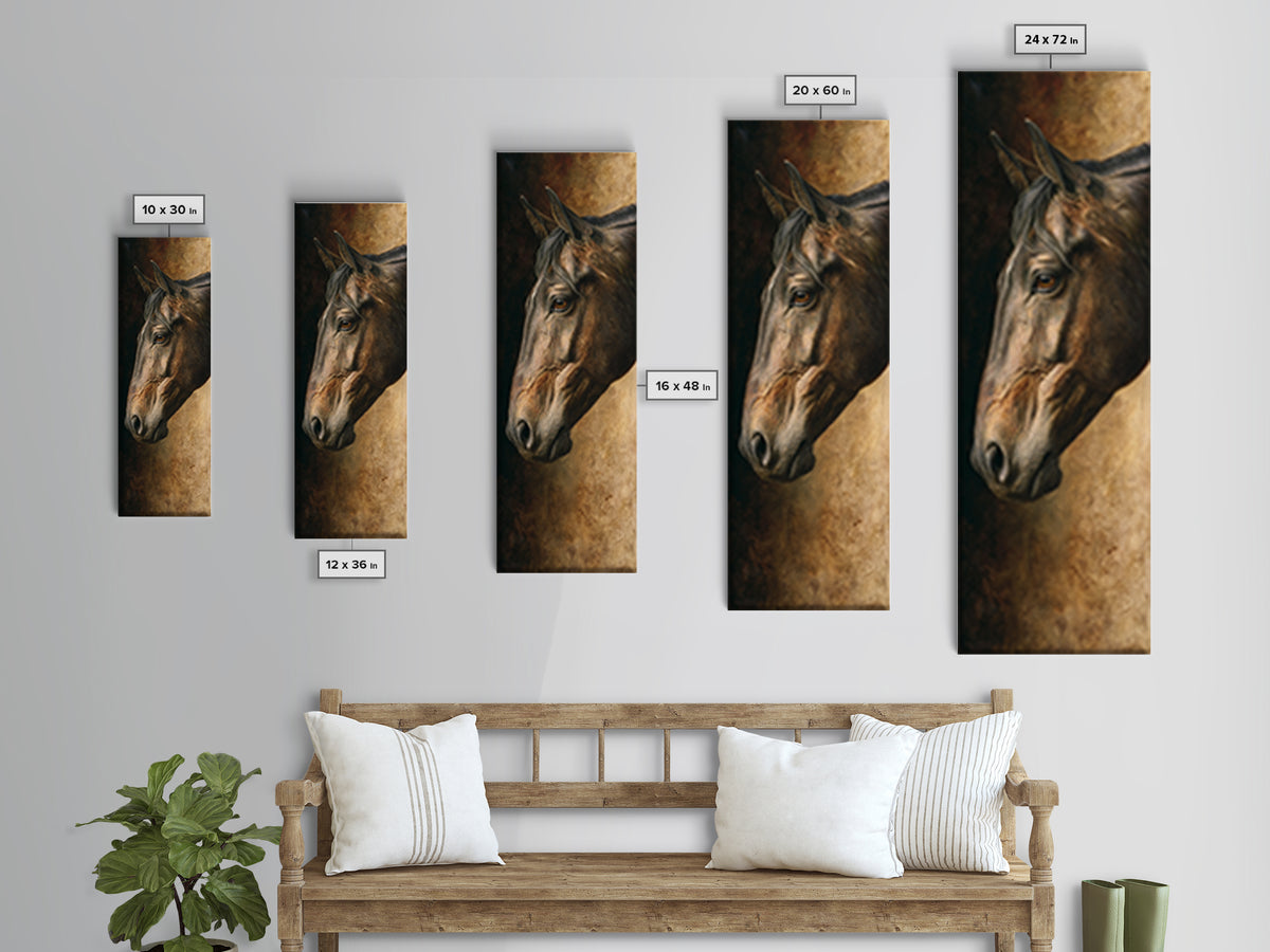 Realistic Horse Portrait Canvas Print, Traditional Art, Art Commissions, Living Room Decor, Fine Art, Classic, Pokemon Poster, TRA-1x3-39