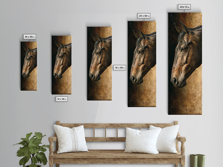 Realistic Horse Portrait Canvas Print, Traditional Art, Art Commissions, Living Room Decor, Fine Art, Classic, Pokemon Poster, TRA-1x3-39