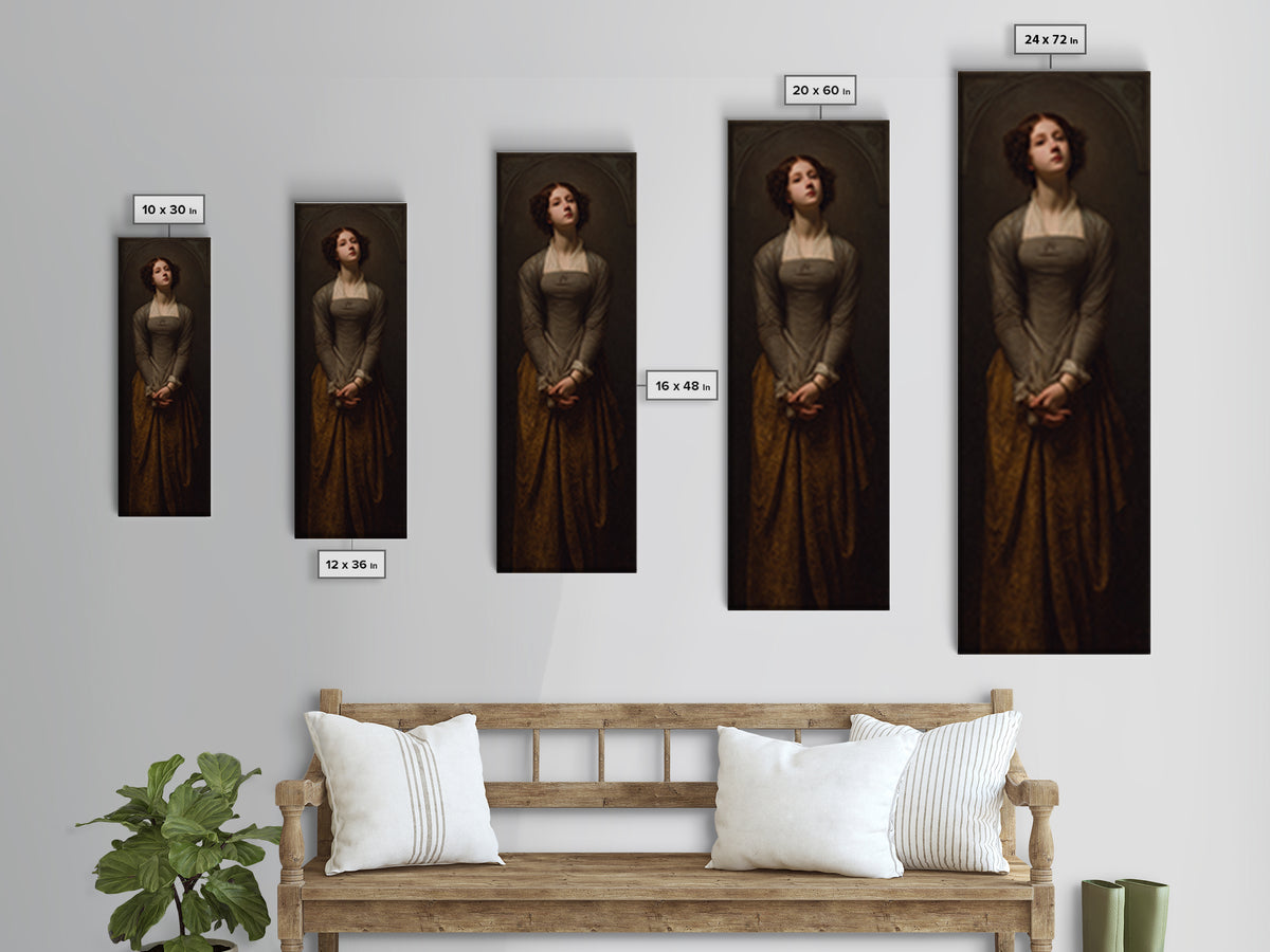 Classical Portrait with Dignified Lighting Canvas Print, Traditional Art, Canvas Print, Living Room Decor, Oil Painting, TRA-1x3-68