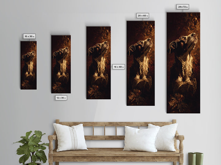 Hunting Dog Portrait Canvas Print, Traditional Art, Custom Art, Living Room Decor, Classic, Modern Decor, Fine Art Print, TRA-1x3-72