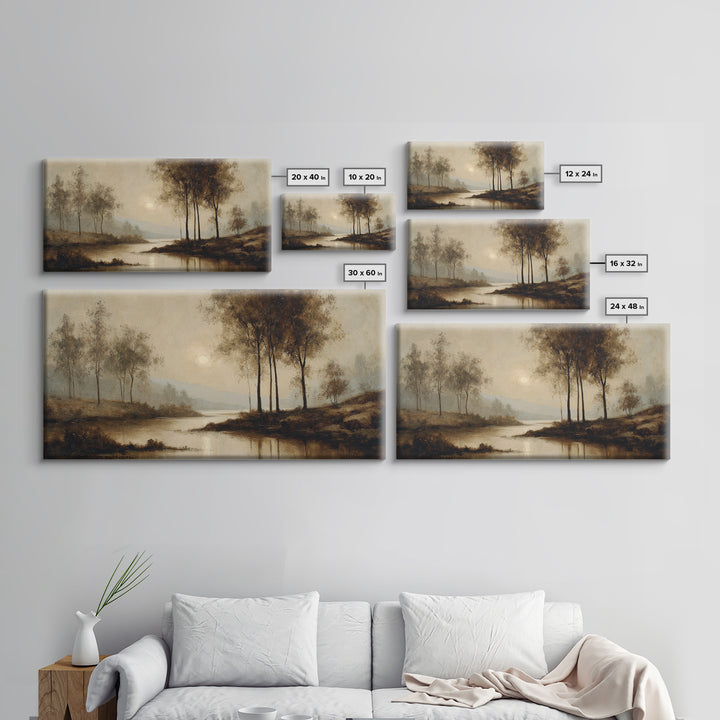 Classic Oil Painted Landscape Canvas Print, Traditional Art, Art Print, Living Room Decor, Fine Art, Classic, Custom Art, TRA-2x1-21