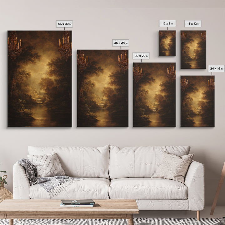 Classic Oil Painted Landscape Framed Canvas Print, Traditional Art, Printable Art, Living Room Decor, Watercolor Art, Classic, TRA-2x3-33
