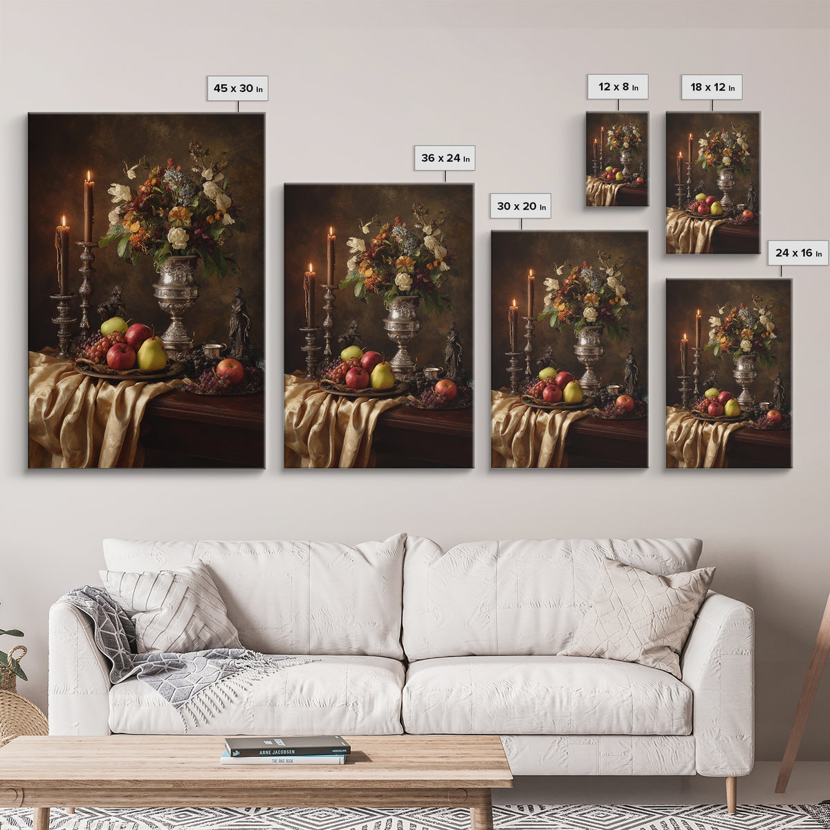 Dutch Fruit and Silver Goblet Still Life Canvas Print, Traditional Art, Pokemon Poster, Living Room Decor, Classic, Art Print, TRA-2x3-36