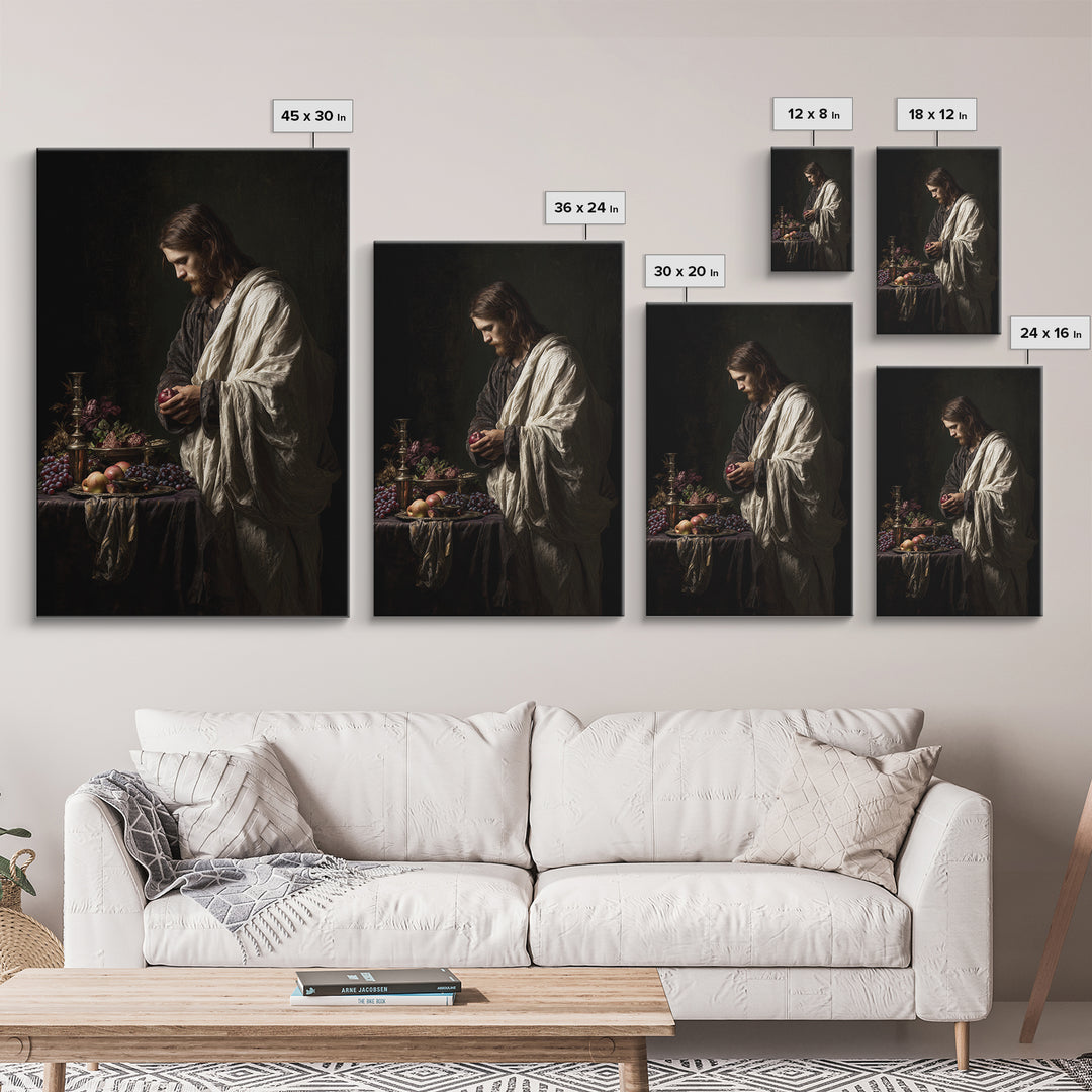 Classical Portrait with Dignified Lighting Canvas Print, Traditional Art, Contemporary Art, Living Room Decor, Classic, TRA-2x3-40