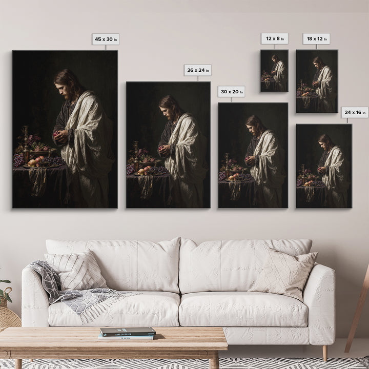 Classical Portrait with Dignified Lighting Canvas Print, Traditional Art, Contemporary Art, Living Room Decor, Classic, TRA-2x3-40