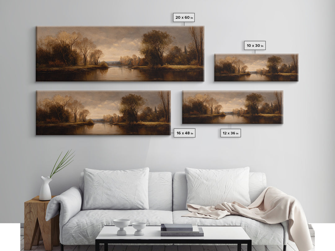 Classic Oil Painted Landscape Canvas Print, Traditional Art, Pokemon Poster, Living Room Decor, Watercolor Art, Classic, TRA-3x1-65
