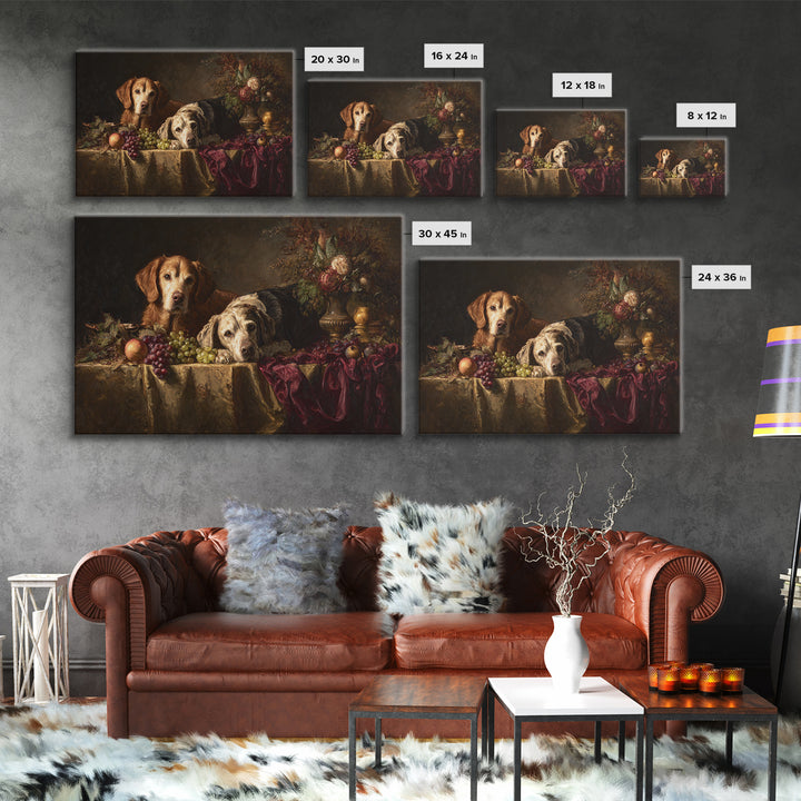 Hunting Dog Portrait Canvas Print, Traditional Art, Art, Living Room Decor, Fine Art, Classic, Printable Art, Art Commissions, TRA-3x2-88
