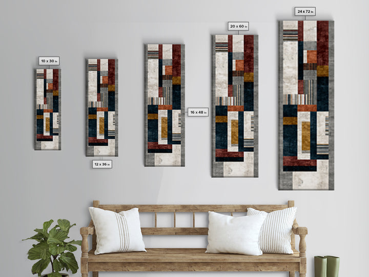 Geometric Border Design by Global Textiles Canvas Print, Tribal Art, African Art, Living Room Decor, Fine Art, Tribal, TRI-1x3-32