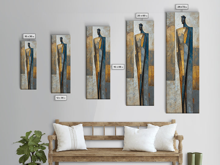 Carved Wood Figure Canvas Print, Tribal Art, Home Decor, Living Room Decor, Fine Art, Tribal, African Art, African Wall Art, TRI-1x3-9