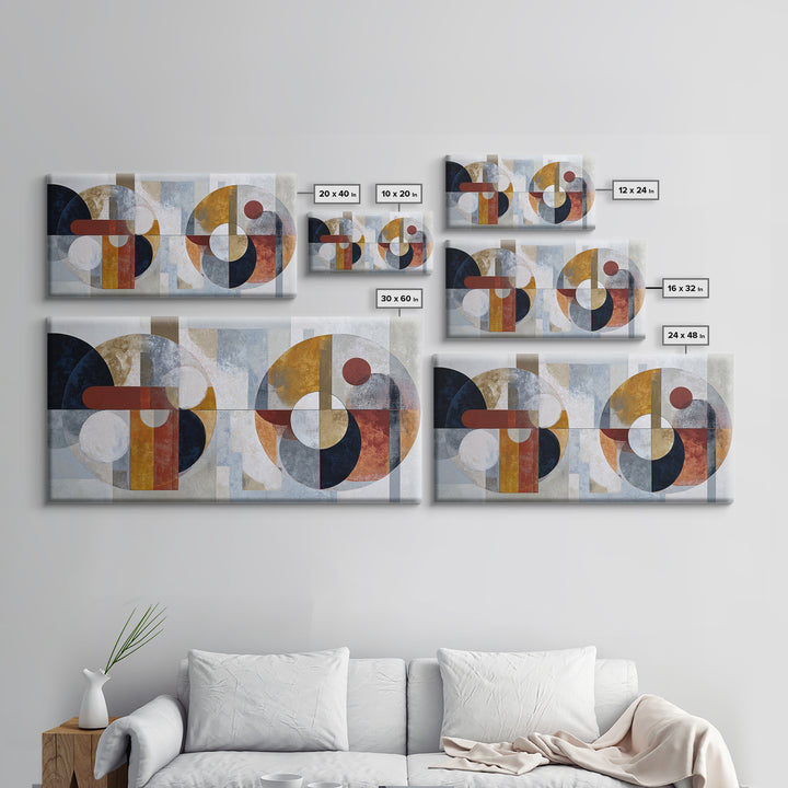 Abstract Drum Circle Suggested Through Repeated Forms Canvas Print, Tribal Art, African Art, Living Room Decor, Abstract Art, TRI-2x1-98