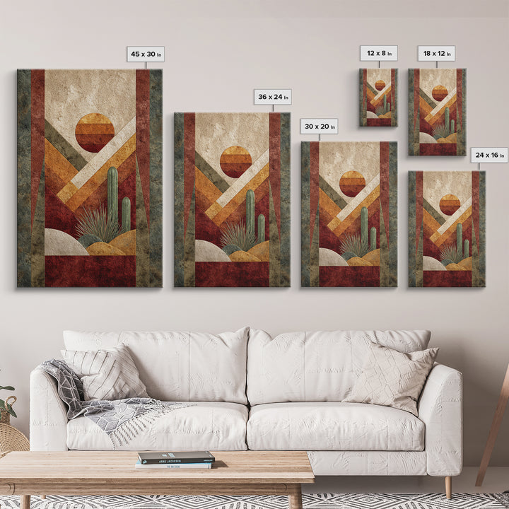 Desert Rhythm Pattern Canvas Print, Tribal Art, Unique Wall Art, Living Room Decor, Fine Art, Tribal, Abstract Print, TRI-2x3-54