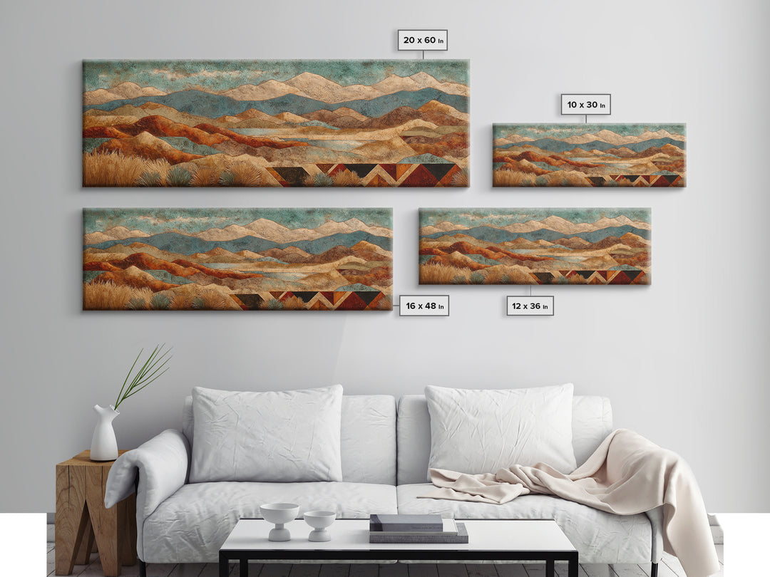 Desert Rhythm Pattern Canvas Print, Tribal Art, Luxury Decor, Living Room Decor, Tribal, Abstract Art, Abstract Wall Art, TRI-3x1-14