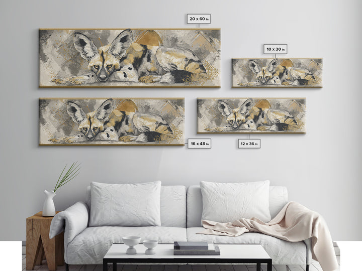 Stylized Animal Totem Canvas Print, Tribal Art, Abstract Wall Art, Living Room Decor, Oil Painting, Tribal, Black and White Art, TRI-3x1-92