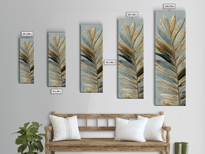 Rain Soaked Palm Leaf Closeup Canvas Print, Tropical Art, Coastal Decor, Living Room Decor, Fine Art, Tropic, Modern Decor, TRO-1x3-81