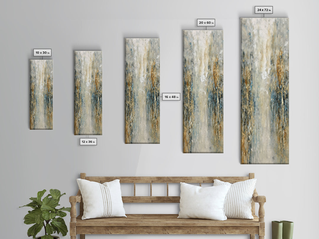 Jungle Waterfall with Misty Light Canvas Print, Tropical Art, Boho Decor, Living Room Decor, Oil Painting, Tropic, Art Print, TRO-1x3-97