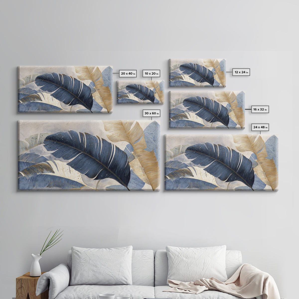 Rain Soaked Palm Leaf Closeup Canvas Print, Tropical Art, Art Print, Living Room Decor, Fine Art, Tropic, Abstract Painting, TRO-2x1-17