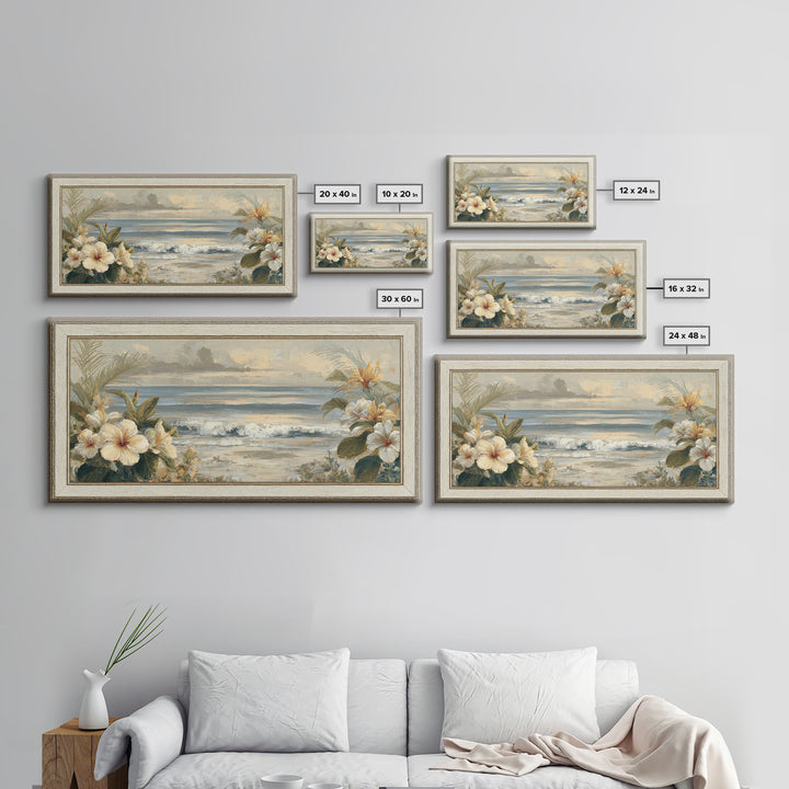 Sunset Surf Scene Framed Canvas Print, Tropical Art, Room Decor, Living Room Decor, Fine Art, Tropic, Printable, TRO-2x1-18