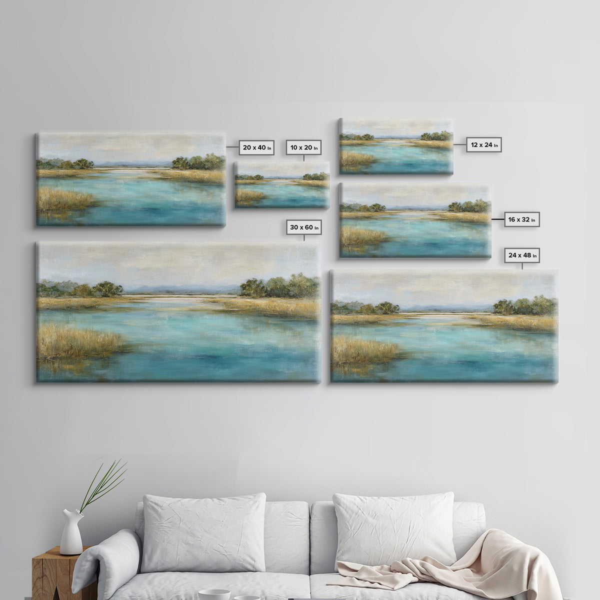 Tropical Lagoon with Turquoise Water Framed Canvas Print, Tropical Art, Room Decor, Living Room Decor, Fine Art, Tropic, TRO-2x1-75