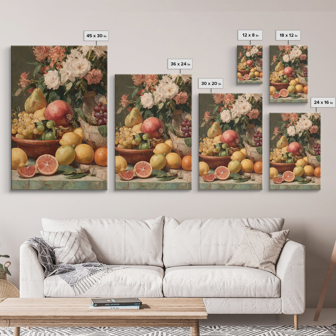 Tropical Fruit Market Arrangement Canvas Print, Tropical Art, Art Print, Living Room Decor, Fine Art, Tropic, Abstract Painting, TRO-2x3-23