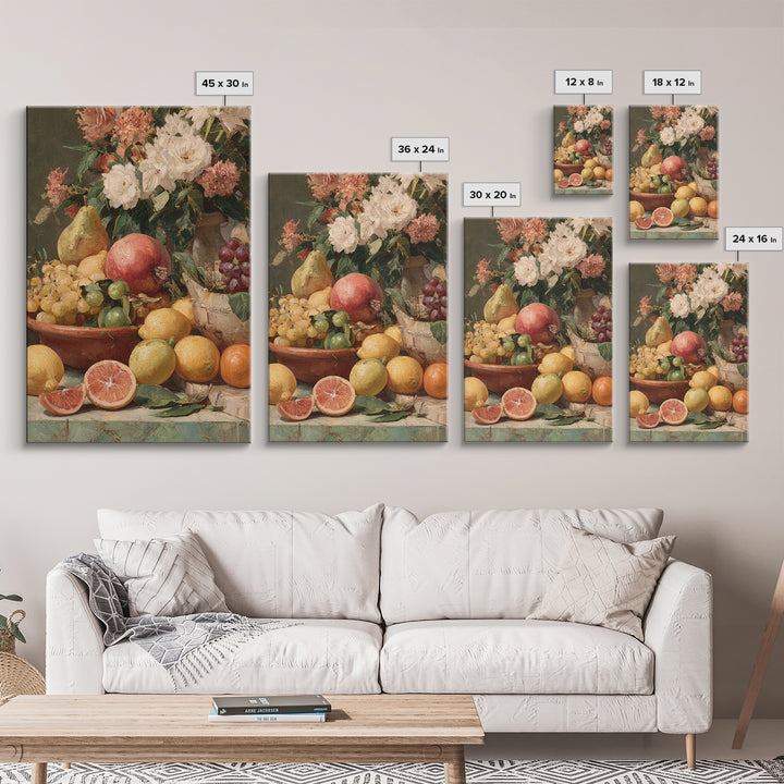 Tropical Fruit Market Arrangement Canvas Print, Tropical Art, Art Print, Living Room Decor, Fine Art, Tropic, Abstract Painting, TRO-2x3-23