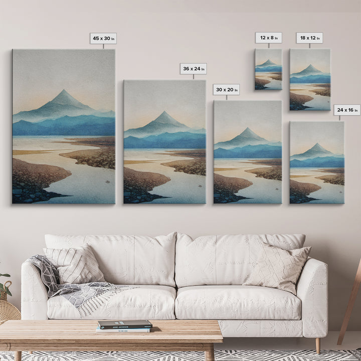 Island Volcano with Lush Foreground Canvas Print, Tropical Art, Oversized Wall Art, Living Room Decor, Fine Art, Tropic, TRO-2x3-49