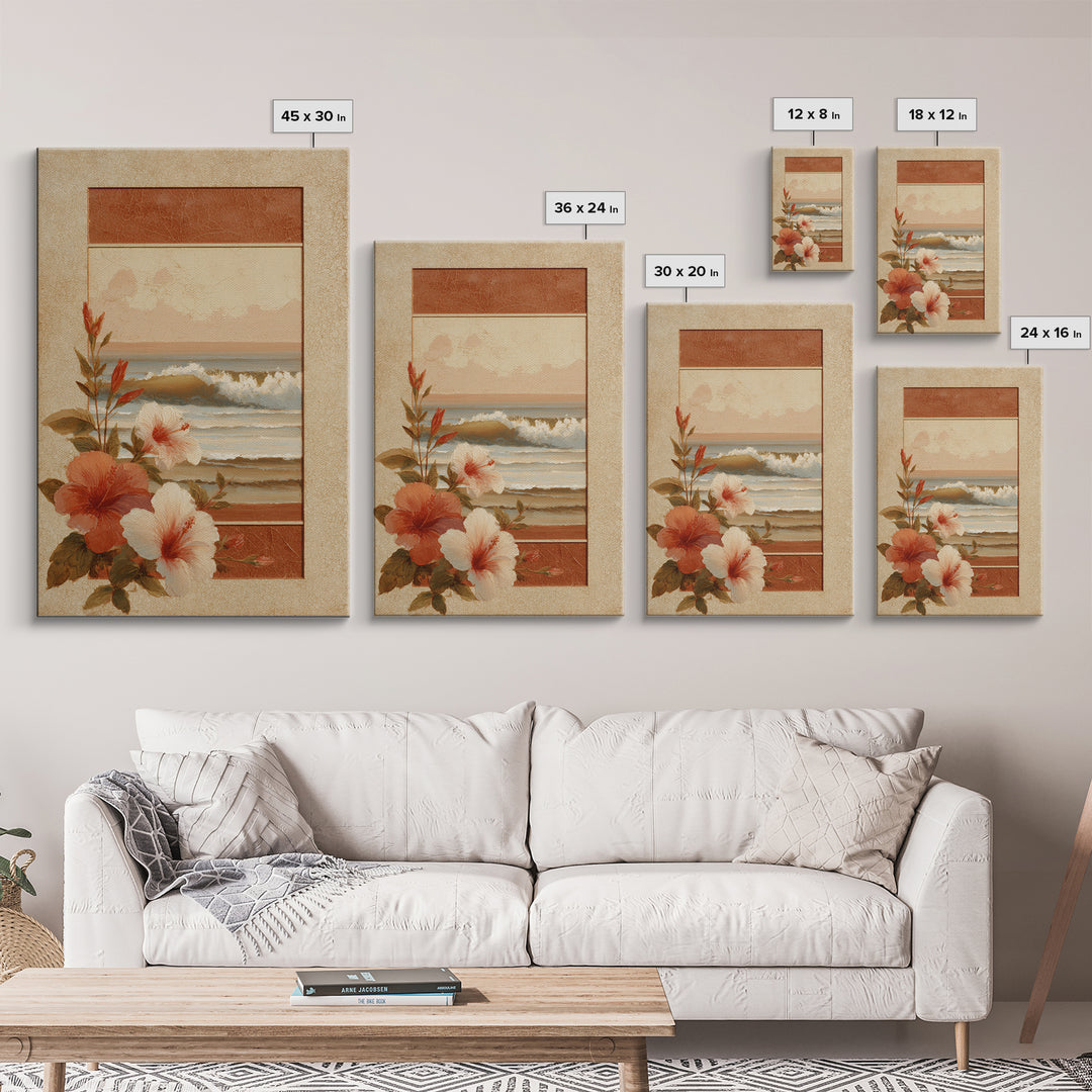 Sunset Surf Scene Canvas Print, Tropical Art, Digital Prints, Living Room Decor, Tropic 454, Set of Prints, Coastal Wall Art, TRO-2x3-54