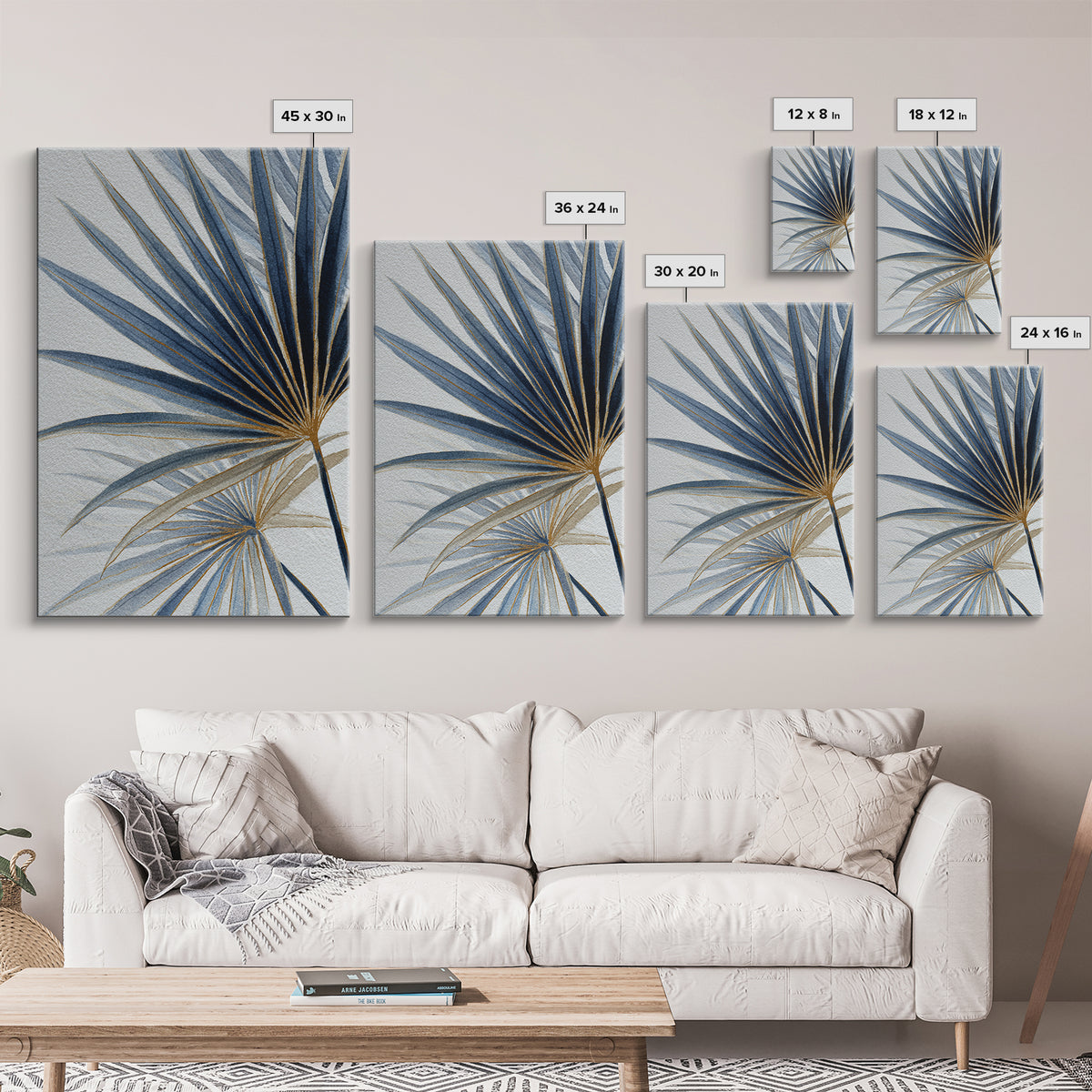 Rain Soaked Palm Leaf Closeup Canvas Print, Tropical Art, Coastal Decor, Living Room Decor, Fine Art, Tropic, Modern Decor, TRO-2x3-77