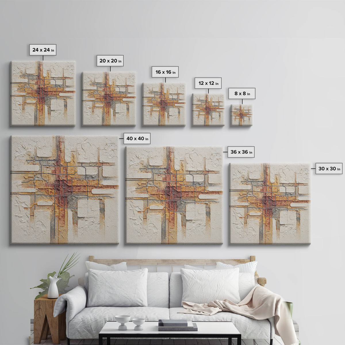 Abstract Subway Map Lines Without Labels Framed Canvas Print, Urban Art, Oil Painting, Living Room Decor, Fine Art, Urban, URB-1x1-28
