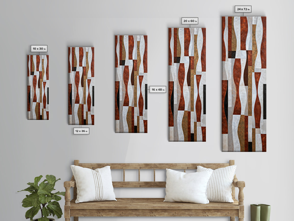 High Rise Window Grid Abstract Framed Canvas Print, Urban Art, Printable Wall Art, Living Room Decor, Abstract Art, Urban, URB-1x3-31