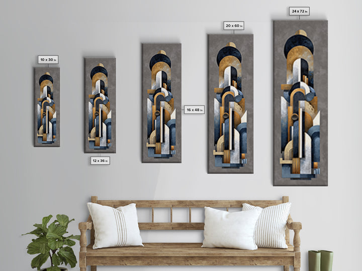 Old Theater Marquee Shapes Without Text Canvas Print, Urban Art, Textured Wall Art, Living Room Decor, Fine Art, Urban, URB-1x3-33