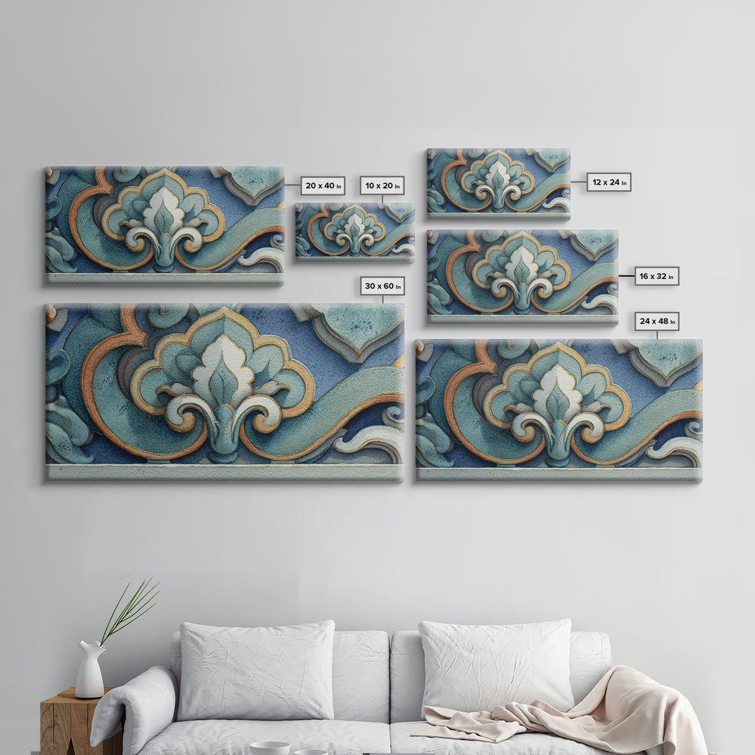 Old Theater Marquee Shapes Without Text Canvas Print, Urban Art, Contemporary Art, Living Room Decor, Abstract Art, Urban, URB-2x1-17