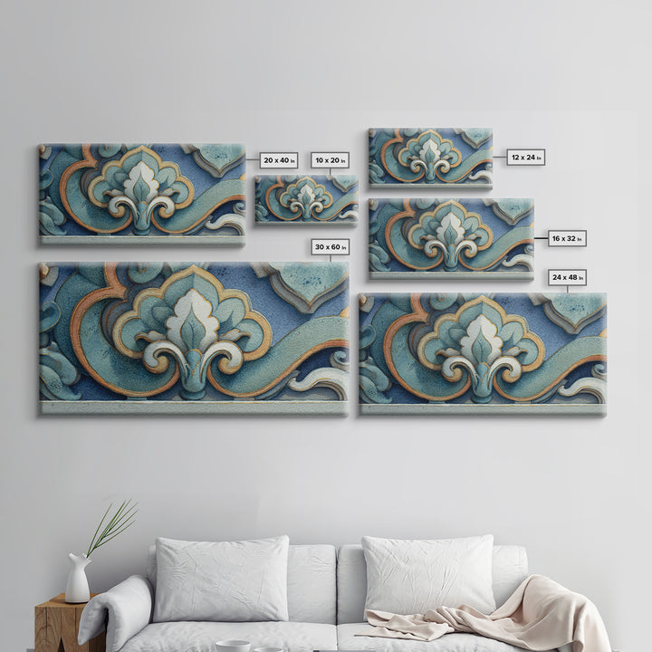 Old Theater Marquee Shapes Without Text Canvas Print, Urban Art, Contemporary Art, Living Room Decor, Abstract Art, Urban, URB-2x1-17