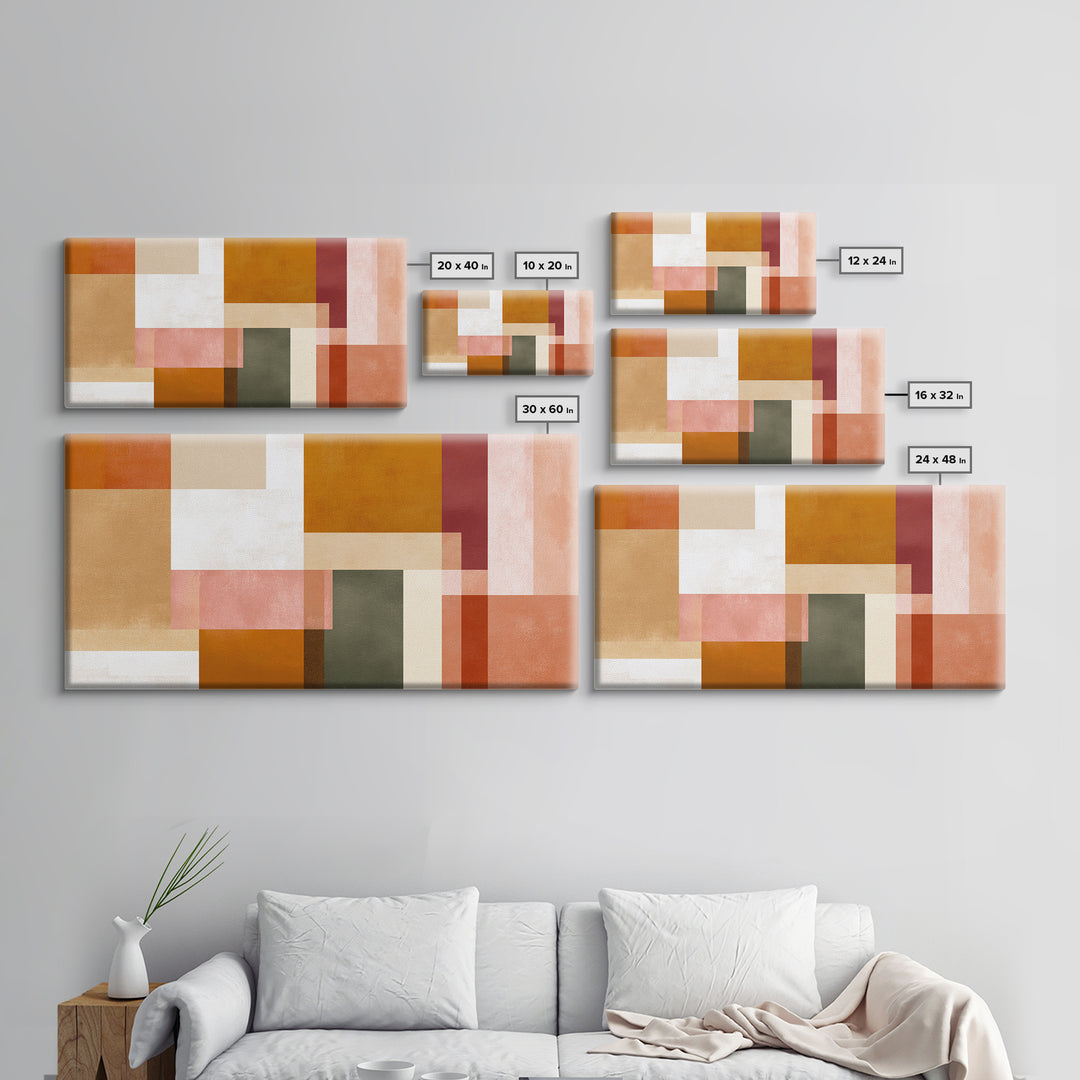 Old Theater Marquee Shapes Without Text Canvas Print, Urban Art, Contemporary Art, Living Room Decor, Abstract Art, Urban, URB-2x1-41