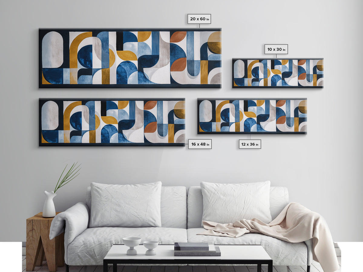 High Rise Window Grid Abstract Canvas Print, Urban Art, Art Print, Living Room Decor, Fine Art, Urban, Oil Painting, Art Deco, URB-3x1-35