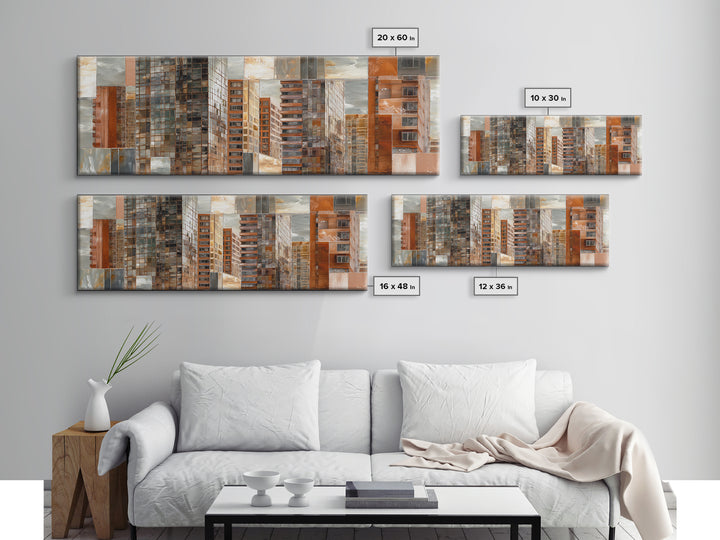 Modern Skyscraper Glass Reflections Canvas Print, Urban Art, Digital Download Art, Living Room Decor, Fine Art, Urban, URB-3x1-54