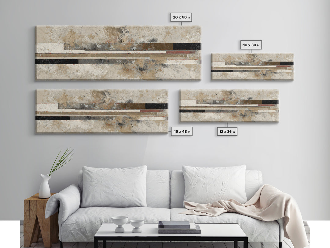 Abstract Subway Map Lines Without Labels Framed Canvas Print, Urban Art, Living Room Decor, Abstract Art, Urban, URB-3x1-68