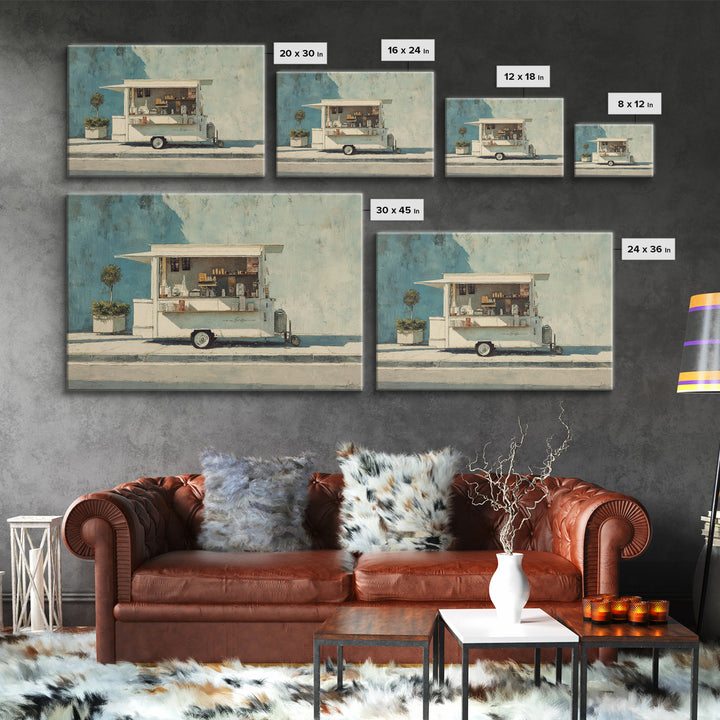 Street Food Cart Still Life Without Signage Canvas Print, Urban Art, Printable Art, Living Room Decor, Fine Art, Urban, URB-3x2-3