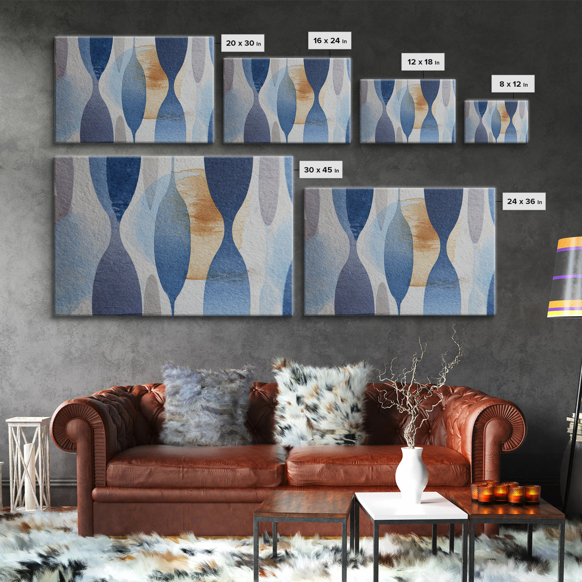 Old Theater Marquee Shapes Without Text Canvas Print, Urban Art, Canvas Painting, Living Room Decor, Fine Art, Urban, URB-3x2-49