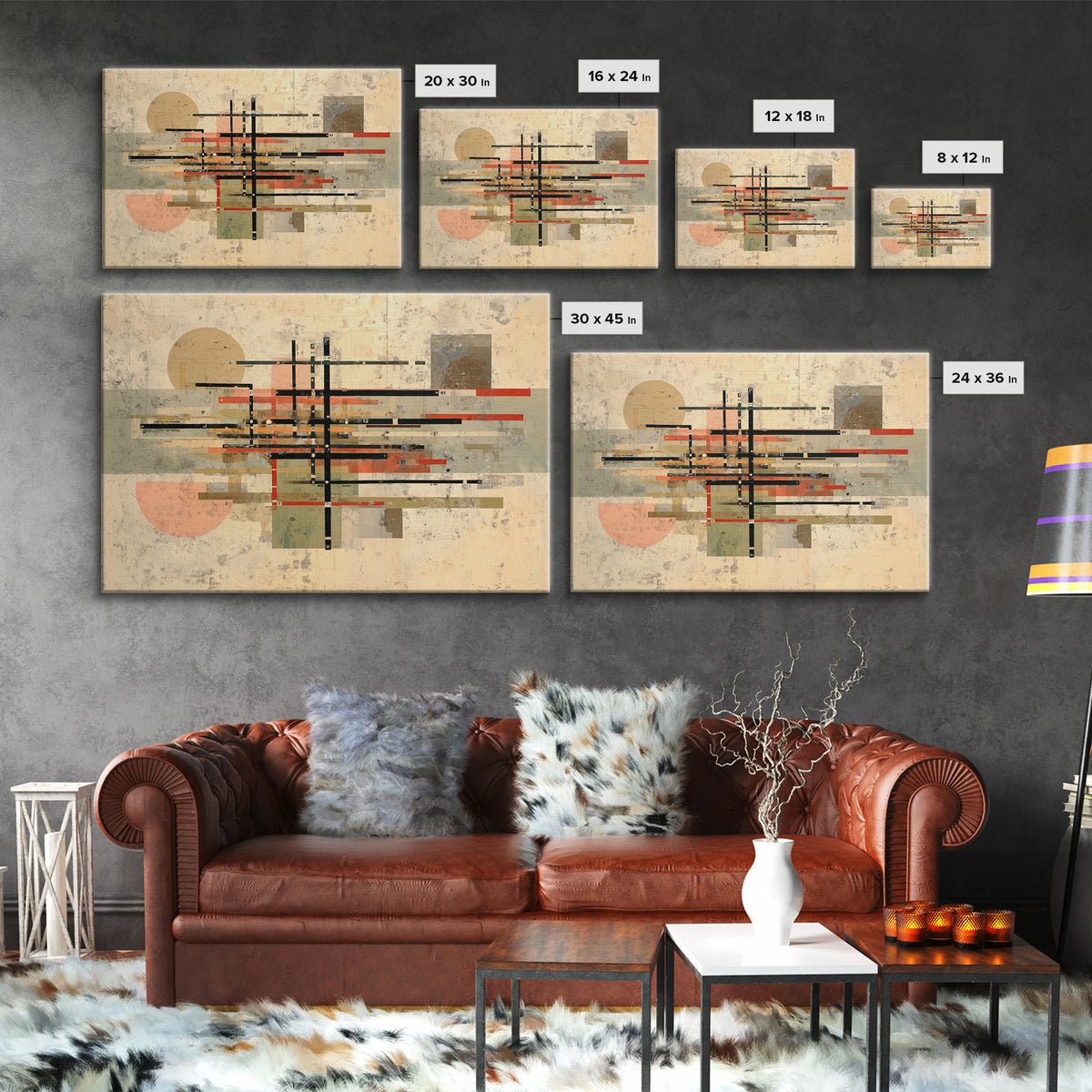 Abstract Subway Map Lines Without Labels Canvas Print, Urban Art, Queer Art, Living Room Decor, Abstract Art, Urban, URB-3x2-56