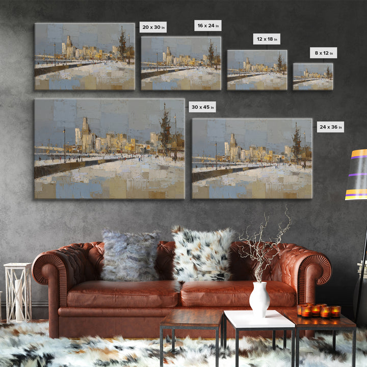 Old Theater Marquee Shapes Without Text Framed Canvas Print, Urban Art, Gay Art, Living Room Decor, Abstract Art, Urban, URB-3x2-97