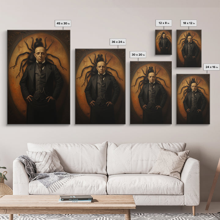 Beetle Inventor, Victorian Animal Portrait, Halloween Art, Gothic Whimsy Decor, Anthropomorphic Costume Art
