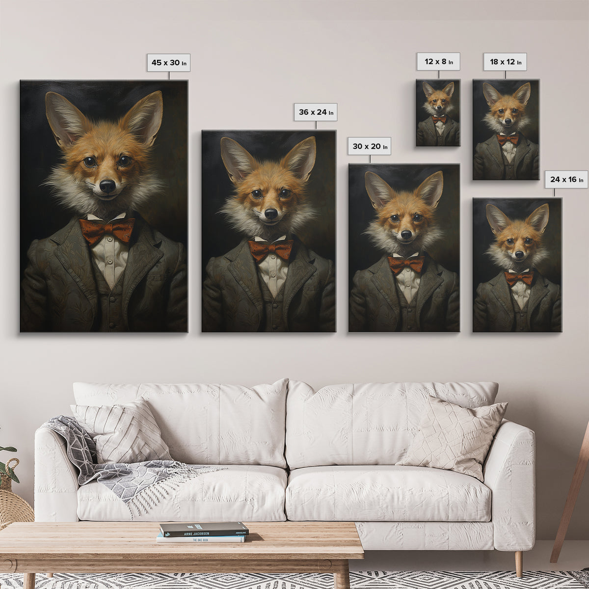 Jackal Dandy, Victorian Animal Portrait, Halloween Art, Gothic Whimsy Decor, Anthropomorphic Costume Art