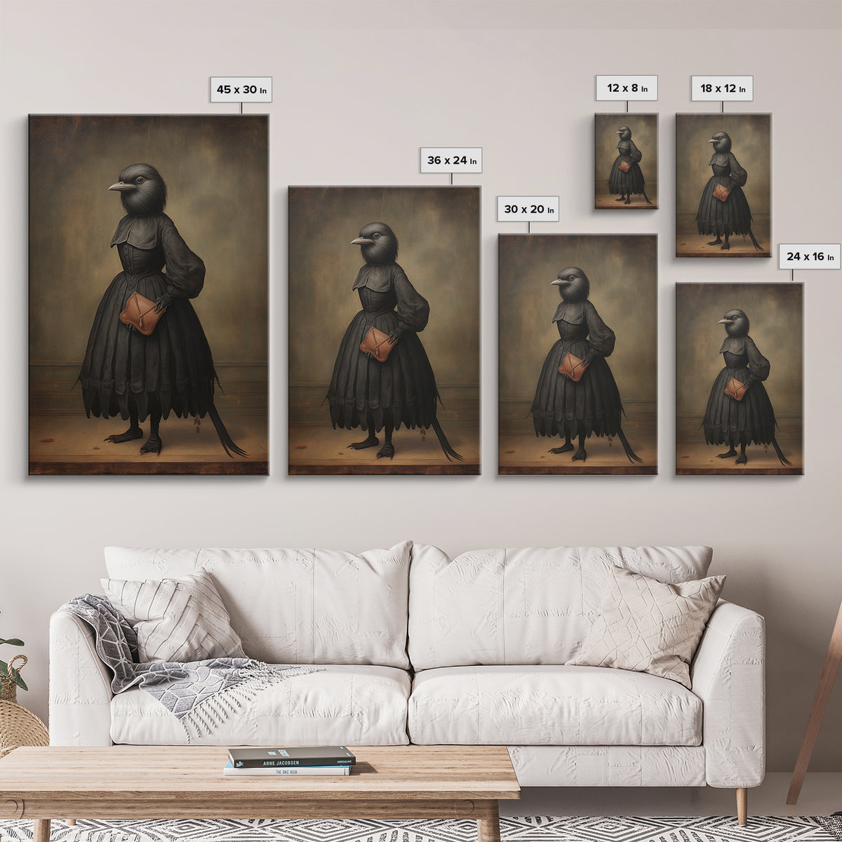 Wren Music Teacher, Victorian Animal Portrait, Halloween Art, Gothic Whimsy Decor, Anthropomorphic Costume Art