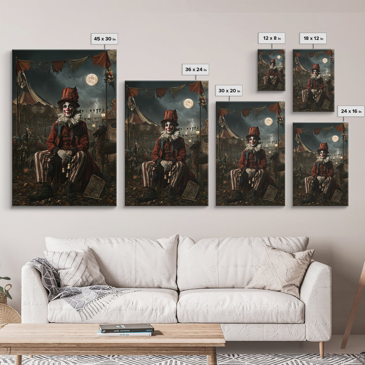 The Abandoned Carnival, Victorian Gothic Art, Vertical Wall Art, Framed Canvas Print, Gothic Wall Decor, Halloween Portrait Art