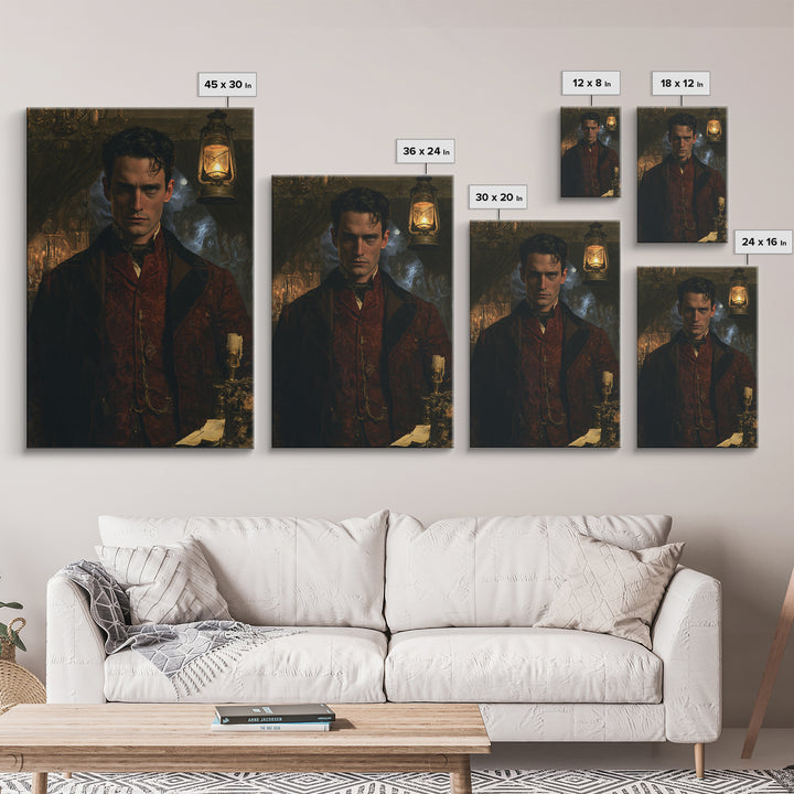 The Possessed Farmhouse, Macabre Victorian Decor, Vertical Wall Art, Canvas Print, Gothic Wall Decor, Halloween Portrait Art