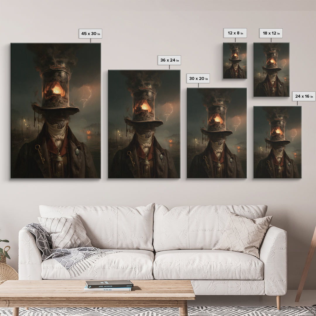 The Dream Eater, Dark Academia Wall Art, Vertical Wall Art, Canvas Print, Gothic Wall Decor, Halloween Portrait Art, Halloween Wall Art