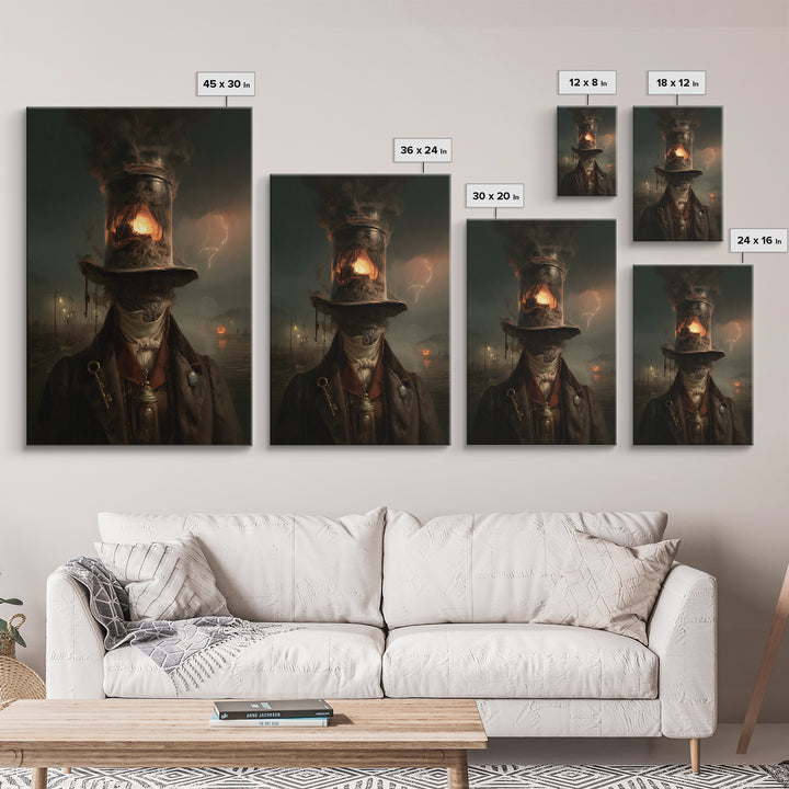 The Dream Eater, Dark Academia Wall Art, Vertical Wall Art, Canvas Print, Gothic Wall Decor, Halloween Portrait Art, Halloween Wall Art