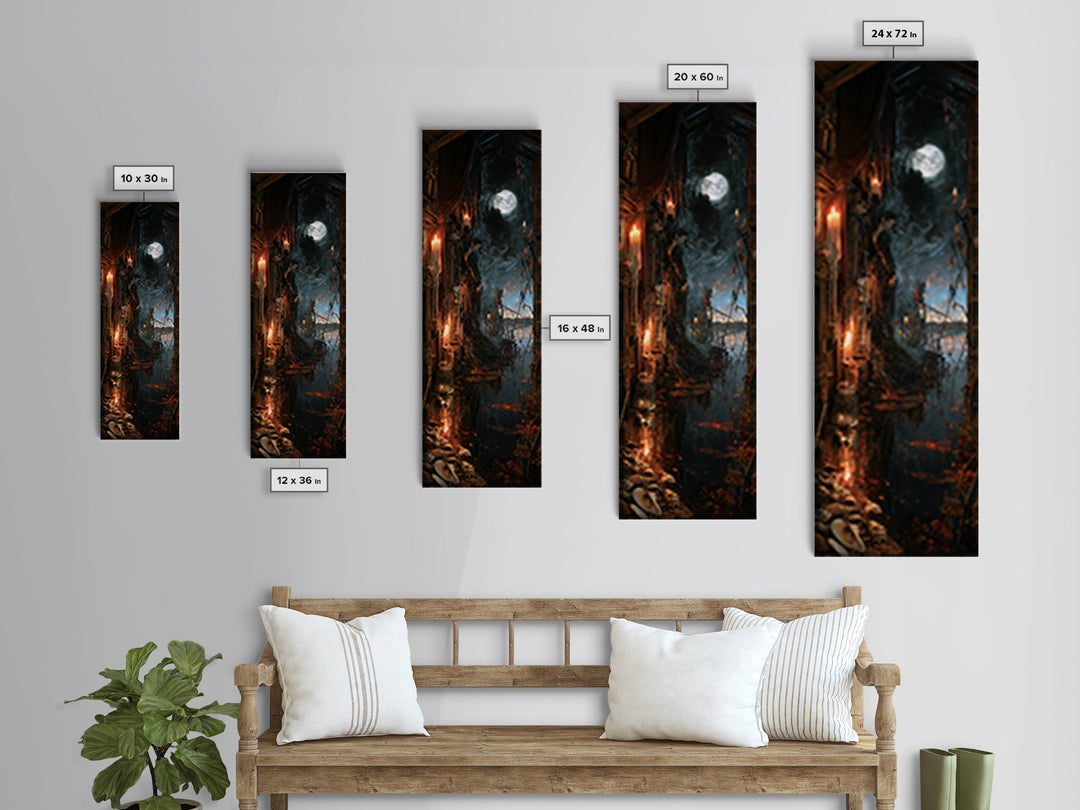 The Dream Eater, Dark Academia Wall Art, Tall Narrow Wall Art, Framed Canvas Print, Gothic Wall Decor, Halloween Portrait Art